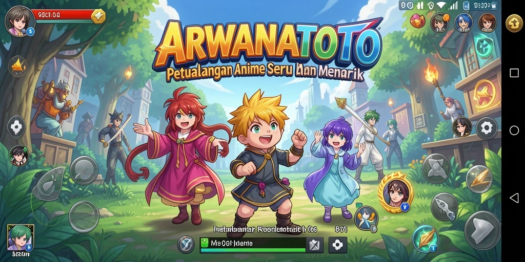 Tampilan menarik dari gameplay ARWANATOTO yang penuh warna.