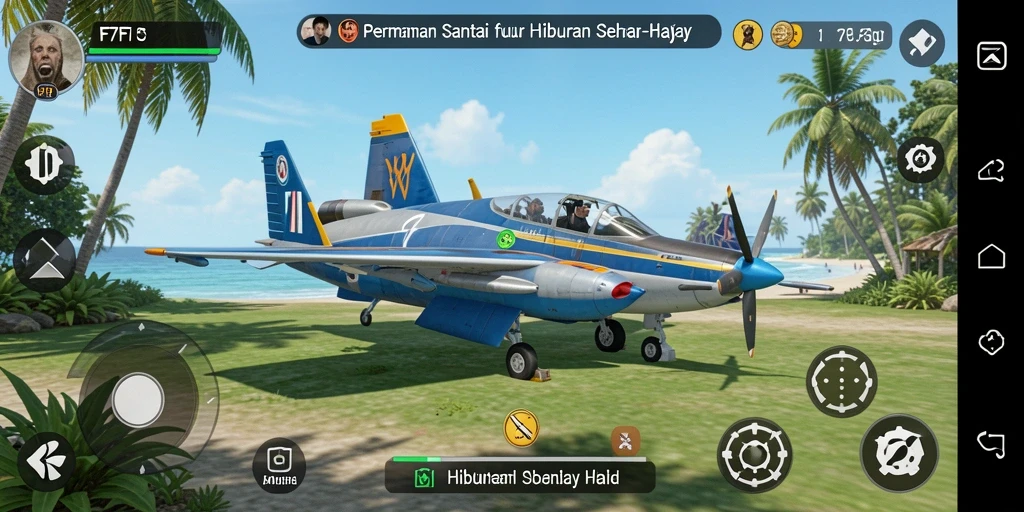 Screenshot F7F7 menunjukkan gameplay yang mengasyikkan dan penuh warna.