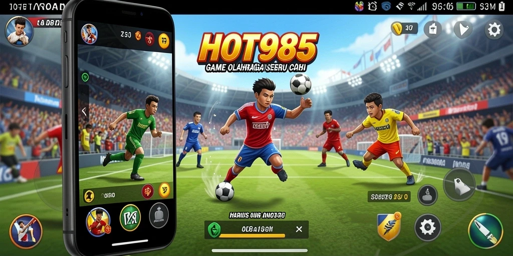 Gameplay HOT985 yang menampilkan pertandingan olahraga yang mendebarkan.