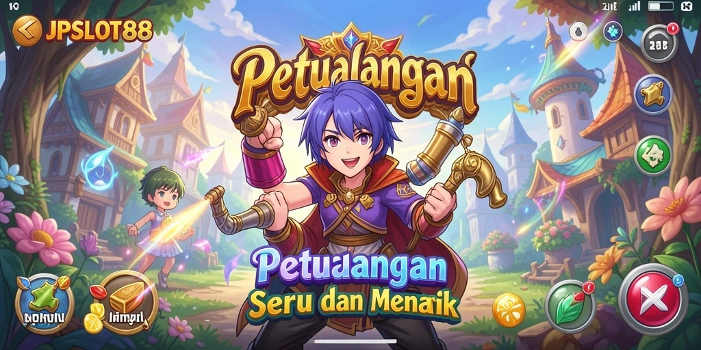 Tampilan gameplay JPSLOT88 yang menampilkan karakter Anime keren.