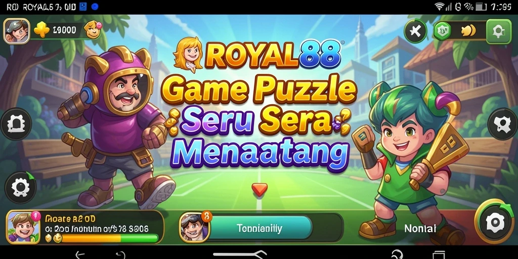 Screenshot tampilan gameplay seru dari ROYAL88 yang menampilkan berbagai teka-teki.