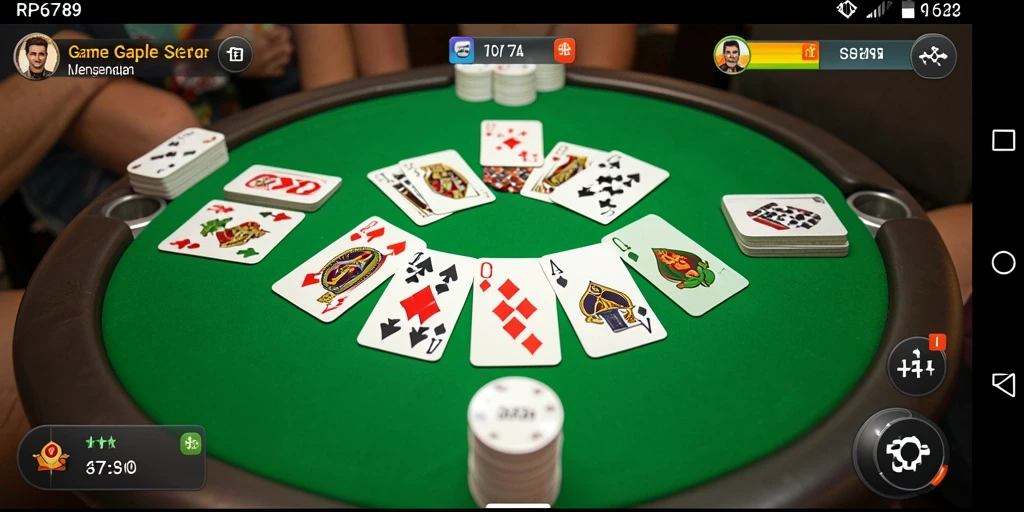 Screenshot gameplay RP6789 menampilkan keseruan bermain Gaple.
