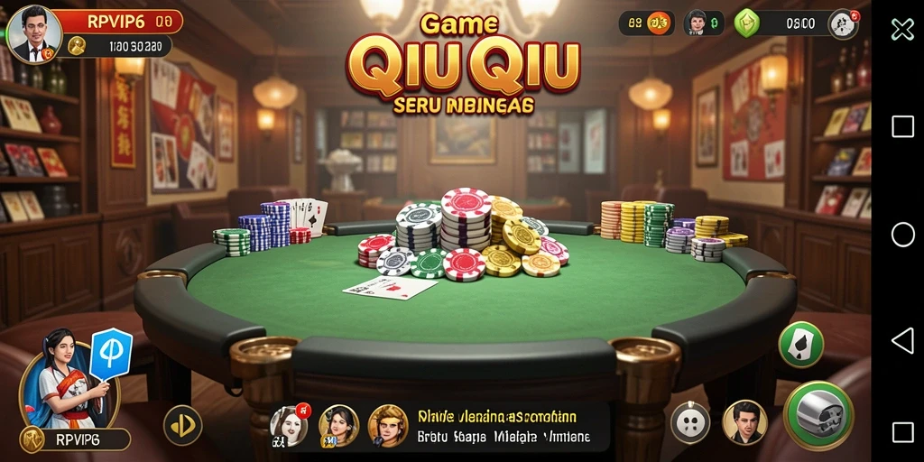 Screenshot utama RPVIP6 menampilkan aksi gameplay QiuQiu yang seru.