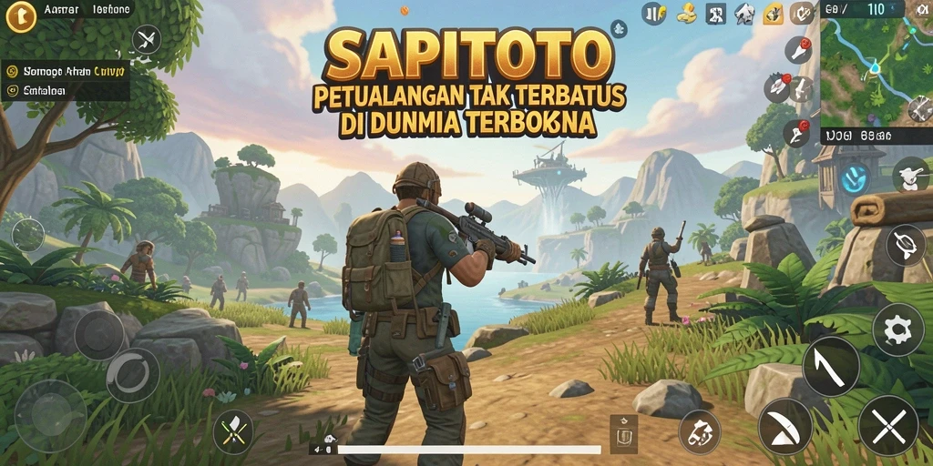 Tampilan gameplay SAPITOTO yang mengasyikkan di dunia terbuka.