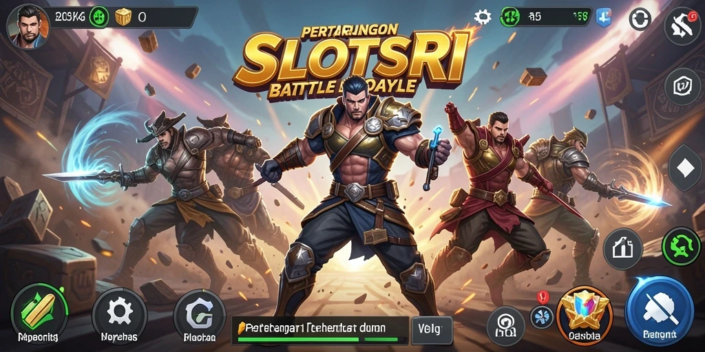 Tampilan gameplay seru di SLOTSRI dengan aksi Battle Royale yang intens.